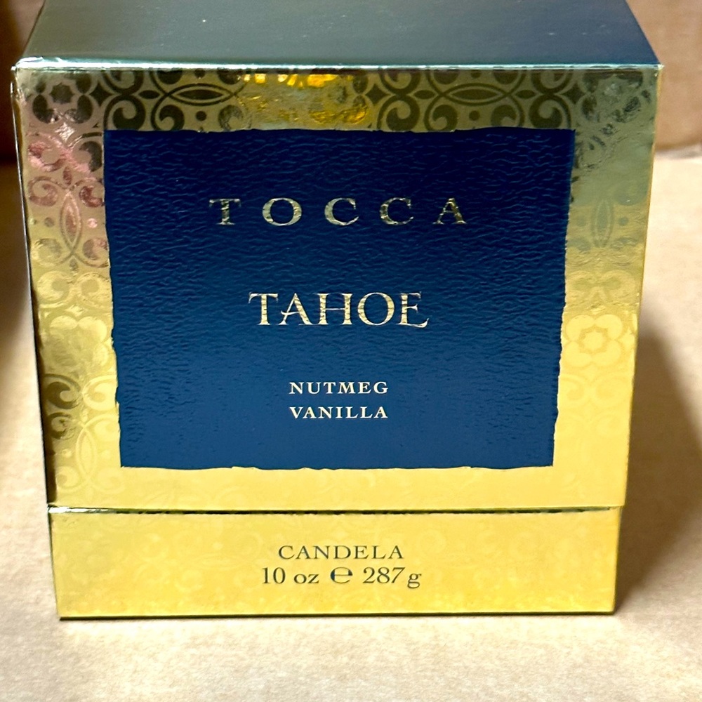 TOCCA TAHOE NUTMEG VANILLA 10 OZ. CANDLE (BRAND NEW IN BOX, NEVER USED)
